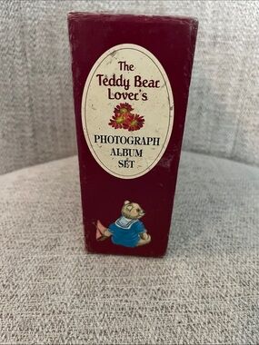Vintage Teddy bear lovers photograph album set three books 1998 cut out photos